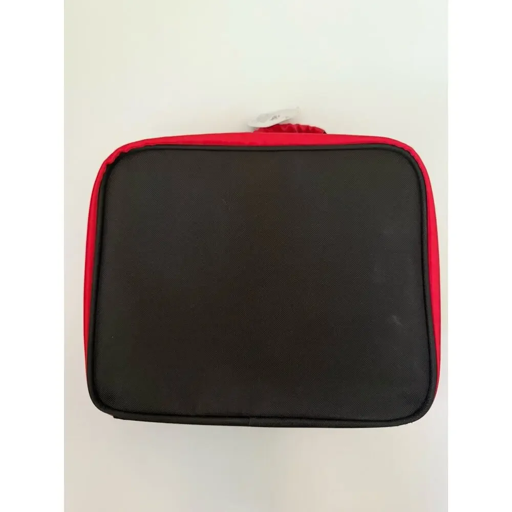 Justice Black Red Letter S Insulated Handle Lunch Bag Lunch Tote Lunch Box